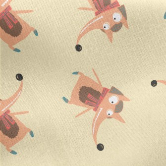 Cunning Orange Animal Jersey Backed Fleece