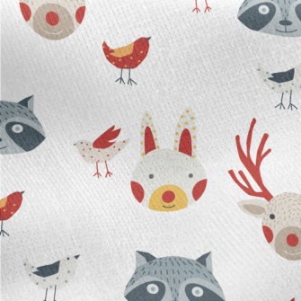 Animals Full Of Seasonal Color Jersey Backed Fleece