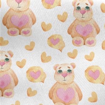 Watercolor Style Heart-shaped  Jersey Backed Fleece