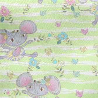 Cute Animal Ballerinas Jersey Backed Fleece