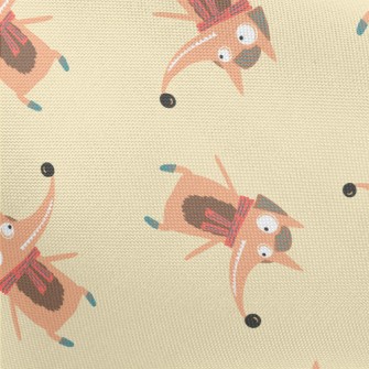 Cunning Orange Animal Pongee