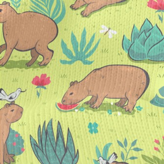 Capybara Playing In The Grass Stretch Jersey