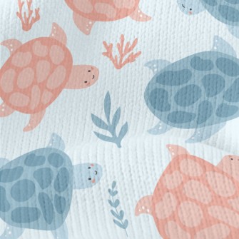 Little Turtles Swimming Freely Stretch Jersey