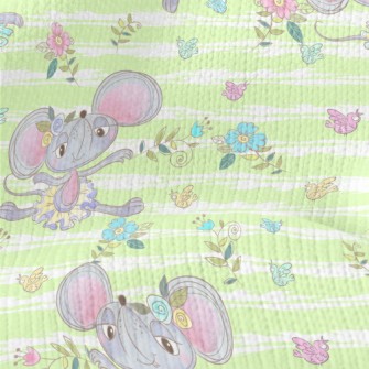 Cute Animal Ballerinas Stretch Jersey