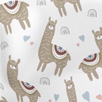 Alpaca With Eyes Closed And Co Lightweight Cotton Poplin