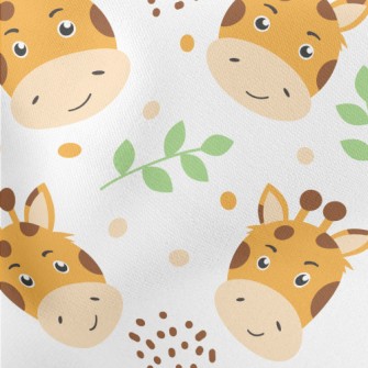 Giraffe With A Handsome Smile Lightweight Cotton Poplin