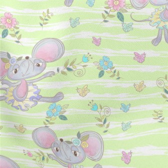 Cute Animal Ballerinas Lightweight Cotton Poplin