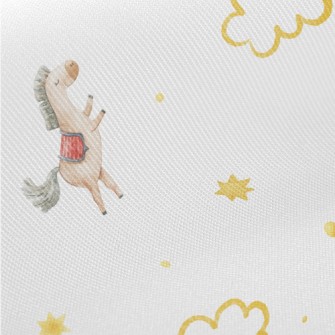 Wooden Horse Playing In The St Midweight Cotton Poplin