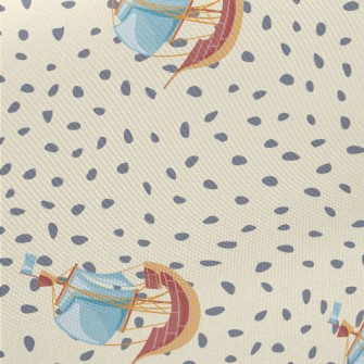 Steady Sailing Boat Midweight Cotton Poplin
