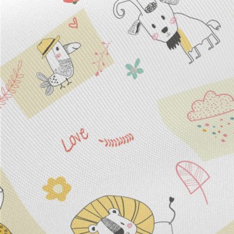 Animals Role Playing Midweight Cotton Poplin