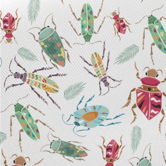 Colorful Beetle With Colorful  Midweight Cotton Poplin