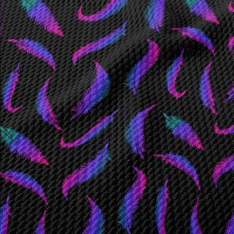 Colorful Feathers Birdseye Piqué