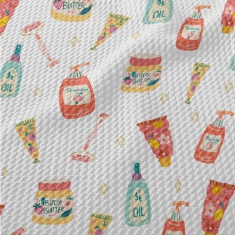 Skin Care Products And Cosmeti Birdseye Piqué