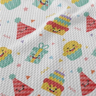 Cute Expression Birthday Cake  Birdseye Piqué