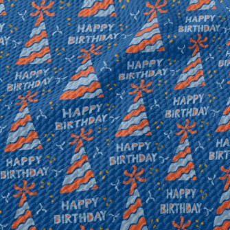 Birthday Hats And Ribbons Birdseye Piqué