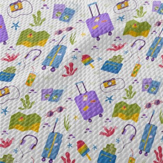 Travel Abroad Pattern Birdseye Piqué