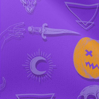 Fallen Pumpkin Skull Holy Swor Chiffon