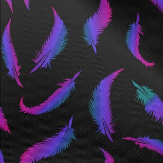 Colorful Feathers Chiffon