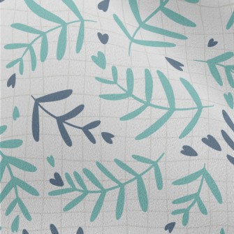 Leaf Pattern And Love Heart Chiffon