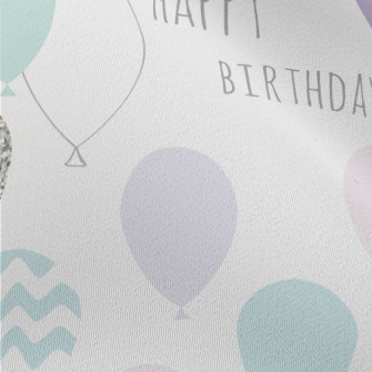 Birthday English With Balloons Chiffon