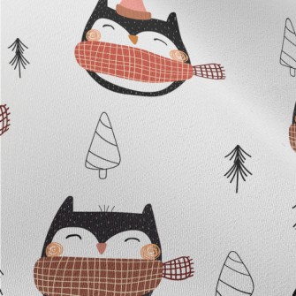 Graffiti Scarf Owl Chiffon