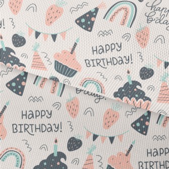 Birthday Cake Hat Rainbow Stra Waterproof Oxford