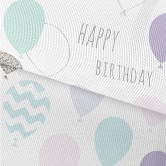 Birthday English With Balloons Waterproof Oxford
