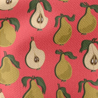 Halved And Whole Pears Waterproof Canvas