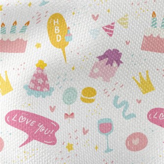 Birthday Party Cake Dessert Pa Waterproof Canvas