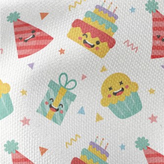 Cute Expression Birthday Cake  Waterproof Canvas