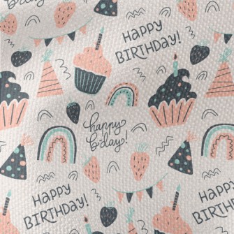 Birthday Cake Hat Rainbow Stra Waterproof Canvas
