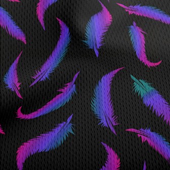 Colorful Feathers Athletic Mesh Flat Back