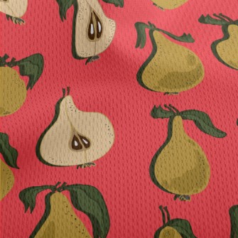 Halved And Whole Pears Athletic Mesh Flat Back