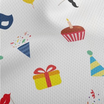 Birthday Cake Balloon Gift Pop Athletic Mesh Flat Back