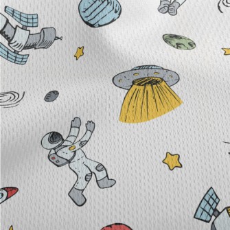 Planets And Satellites In The  Athletic Mesh Flat Back