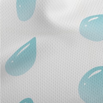 Crystal Clear Water Drops Athletic Mesh Flat Back