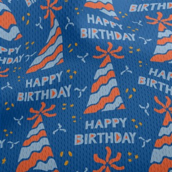 Birthday Hats And Ribbons Athletic Mesh Flat Back