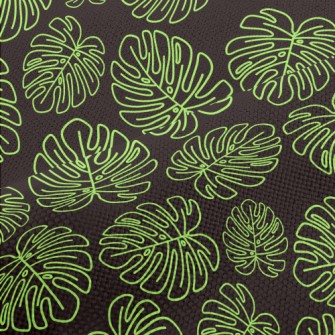 Green Line Monstera Performance Linen
