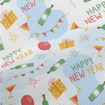 Happy New Year Balloons Gift C Performance Linen