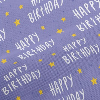 Happy Birthday Lettering With  Performance Linen