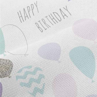 Birthday English With Balloons Performance Linen