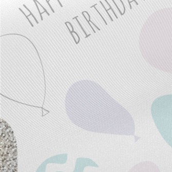 Birthday English With Balloons Twill