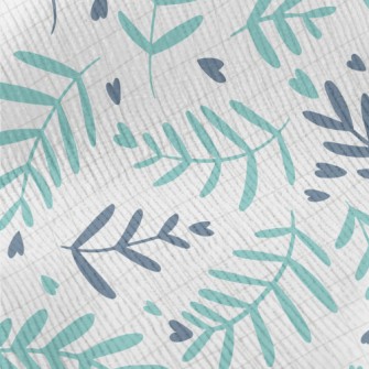 Leaf Pattern And Love Heart Standard Corduroy