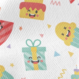 Cute Expression Birthday Cake  Standard Corduroy