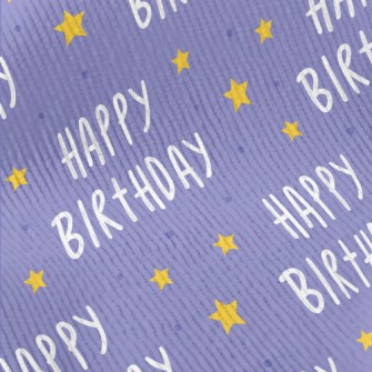 Happy Birthday Lettering With  Standard Corduroy