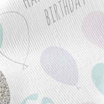 Birthday English With Balloons Standard Corduroy