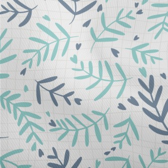 Leaf Pattern And Love Heart Dobby