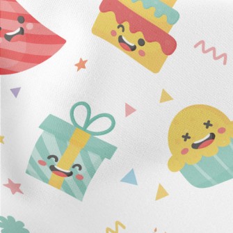 Cute Expression Birthday Cake  Stretch Ponte