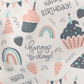 Birthday Cake Hat Rainbow Stra Stretch Ponte