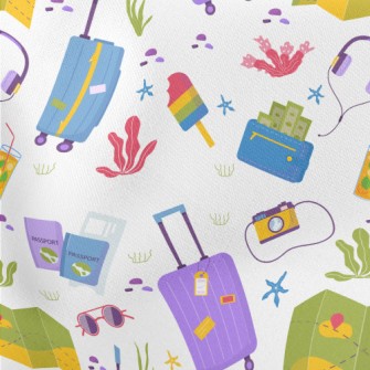Travel Abroad Pattern Stretch Ponte
